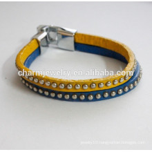 vogue Leather bracelet double color bracelet leather with studs bracelet PSL030